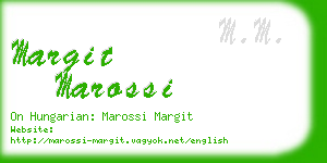 margit marossi business card